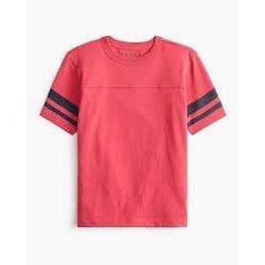 Crewcuts Boys M Short Sleeve Stripe Tee‎ Red Cotton Casual Everyday Sporty NWT
